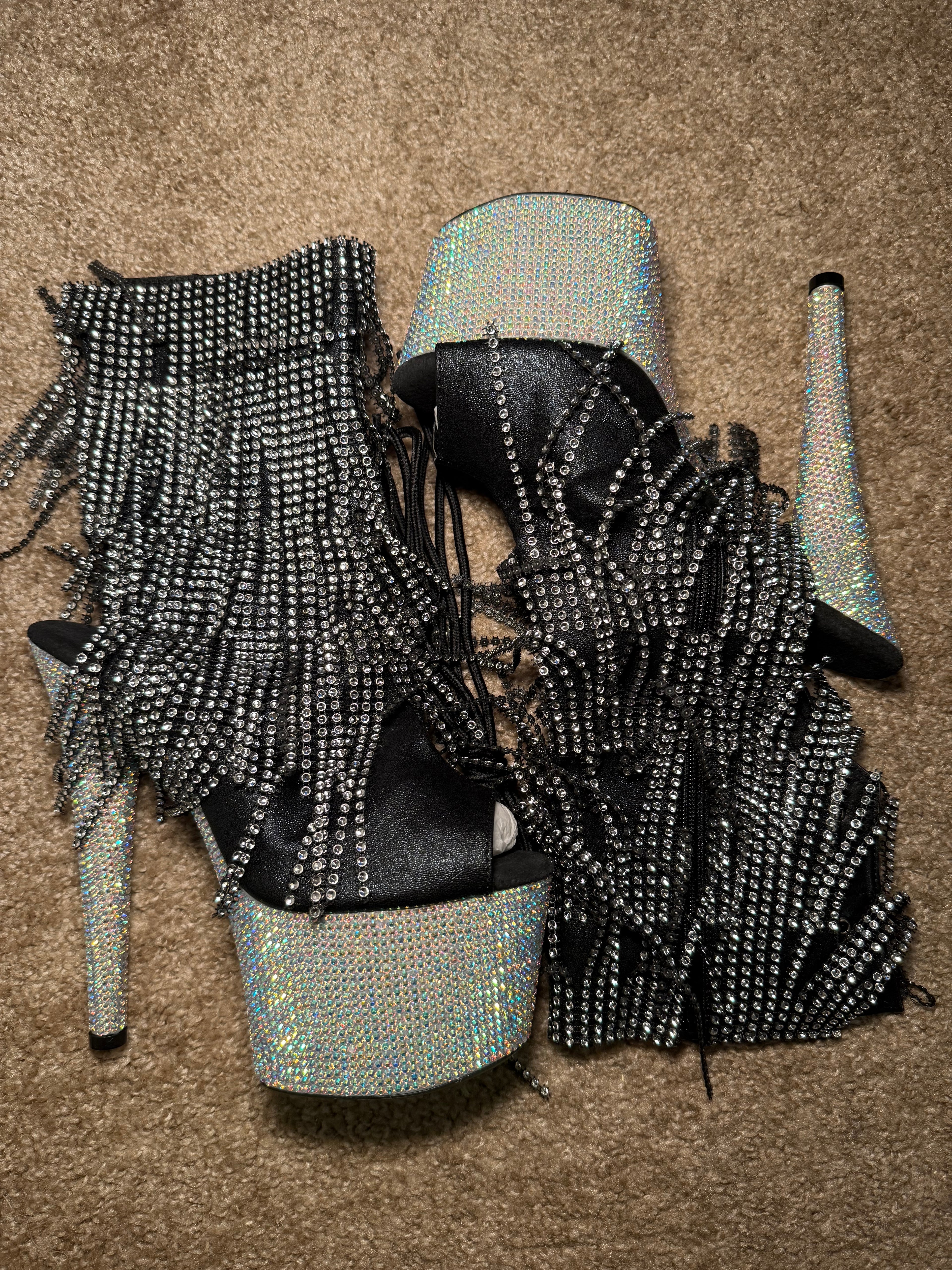 Black Tassel Ankle Boots