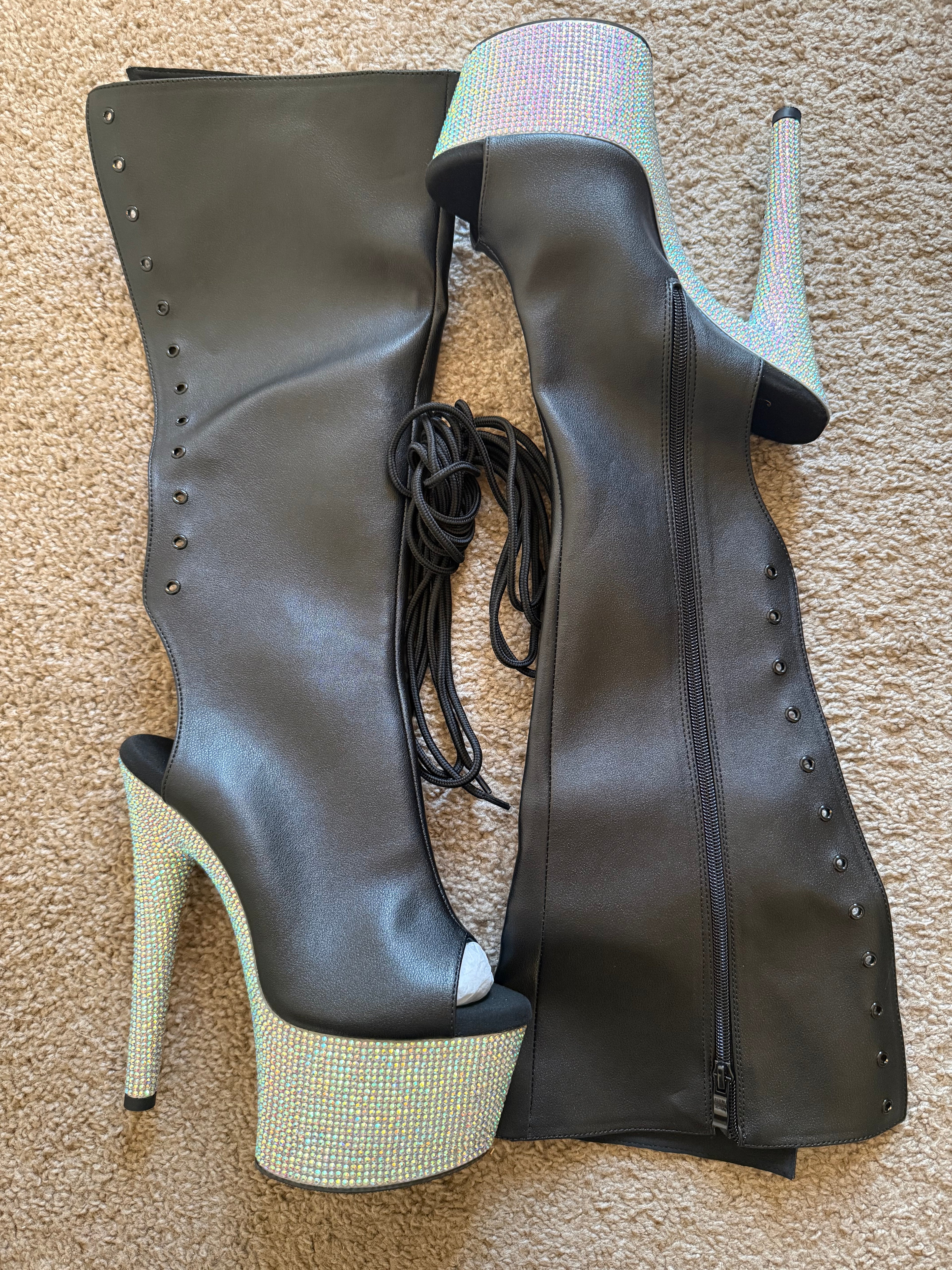 Blach Knee High Boots