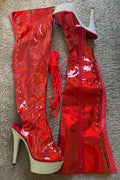 Red Thigh High Boots
