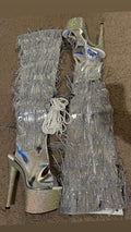 Silver Tassel Thigh High Boots