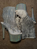 Silver Tassel Ankle Boots