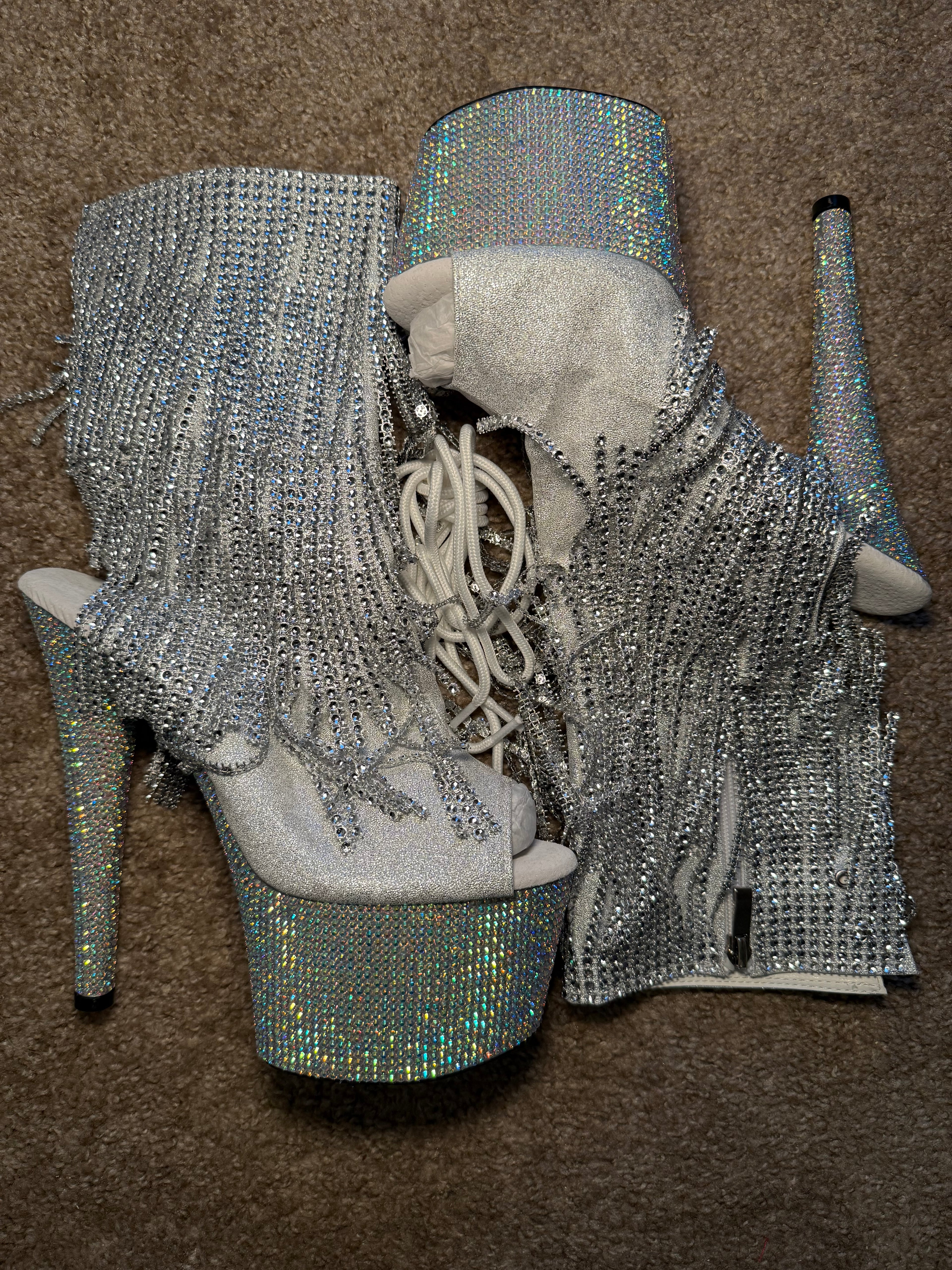 Silver Tassel Ankle Boots